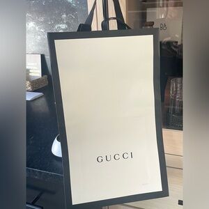 Gucci Ivory and Black shopping Bag paper bag